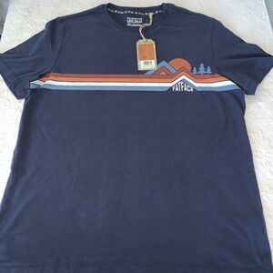 Retro Mountain Chest Stripe Navy XL by Fat Face UK Mens‎ NWT